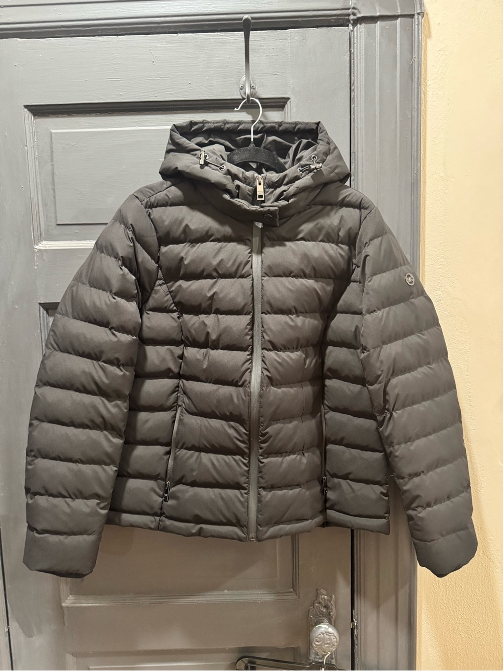 Michael Kors Matte Black waterproof , wind proof, insulated Hooded Puffer Jacket